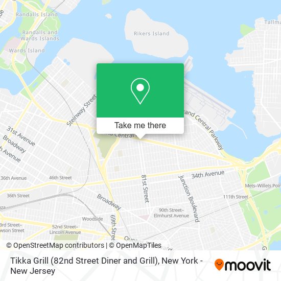 Mapa de Tikka Grill (82nd Street Diner and Grill)