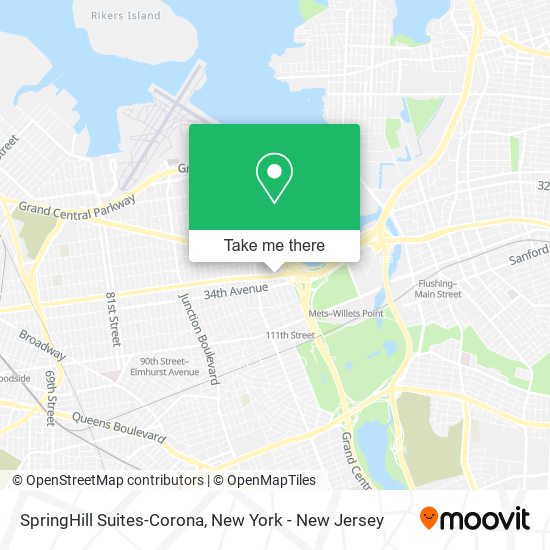 Mapa de SpringHill Suites-Corona