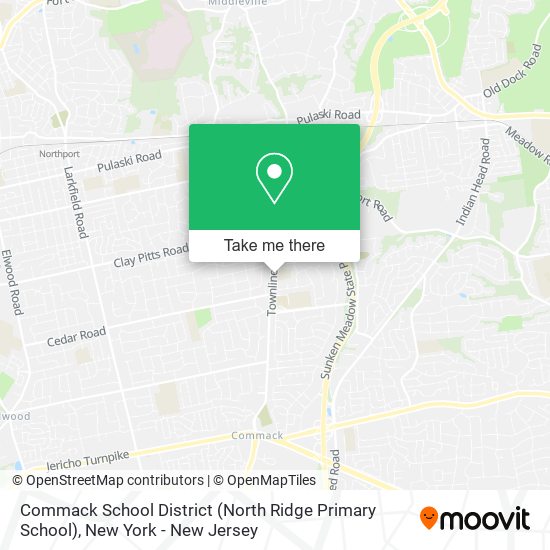 Commack School District (North Ridge Primary School) map