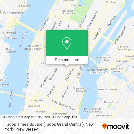 Mapa de Tacos Times Square (Tacos Grand Central)