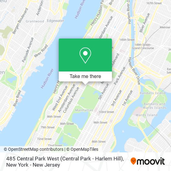 485 Central Park West (Central Park - Harlem Hill) map