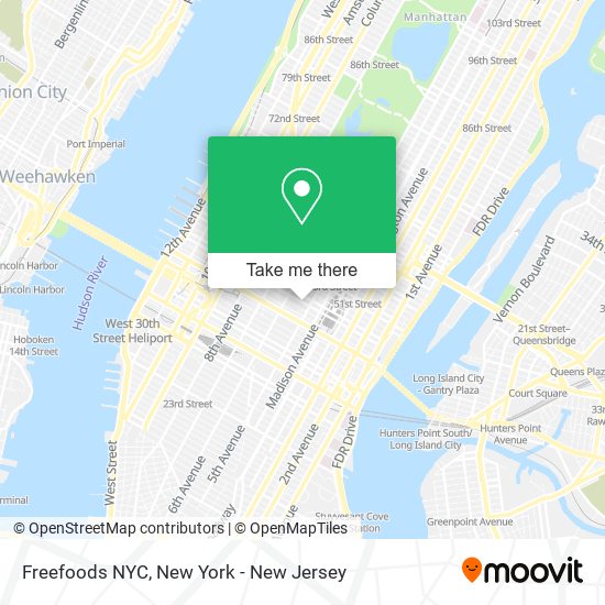 Freefoods NYC map