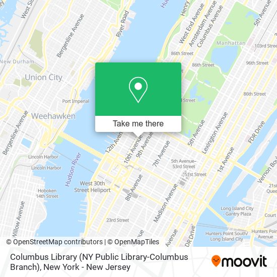 Mapa de Columbus Library (NY Public Library-Columbus Branch)