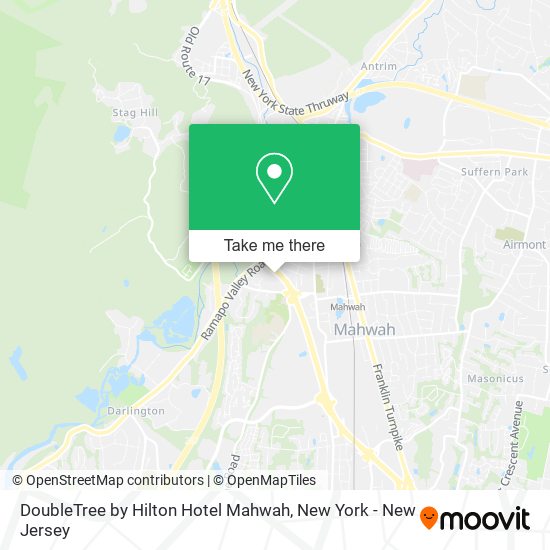 DoubleTree by Hilton Hotel Mahwah map