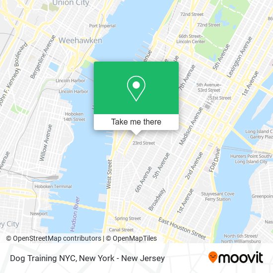 Dog Training NYC map