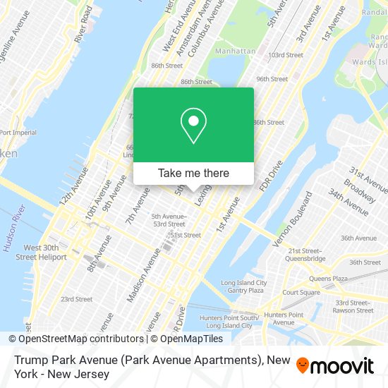 Mapa de Trump Park Avenue (Park Avenue Apartments)