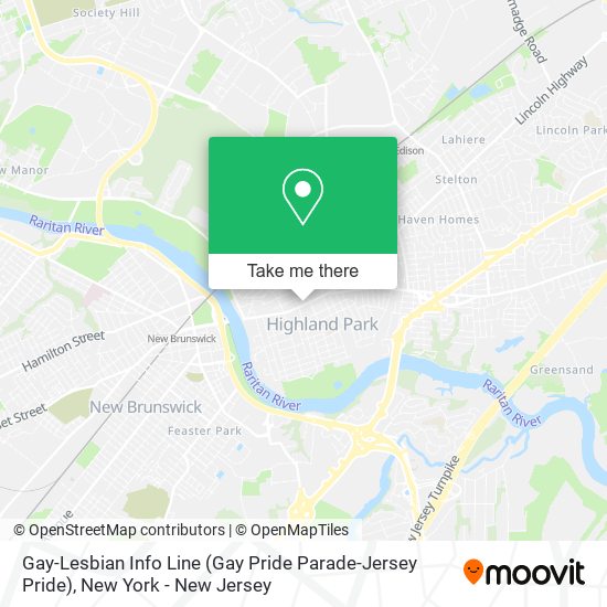 Mapa de Gay-Lesbian Info Line (Gay Pride Parade-Jersey Pride)