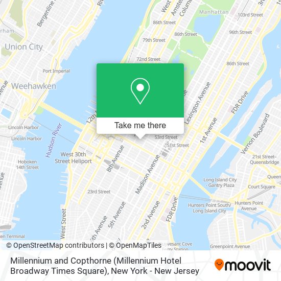 Mapa de Millennium and Copthorne (Millennium Hotel Broadway Times Square)