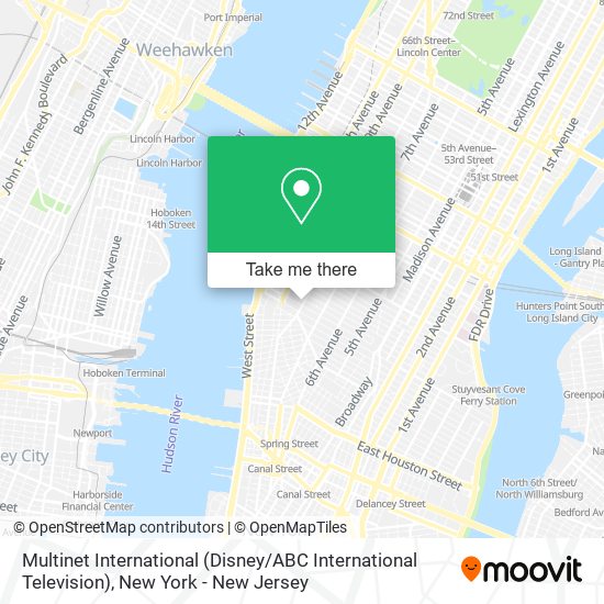 Multinet International (Disney / ABC International Television) map