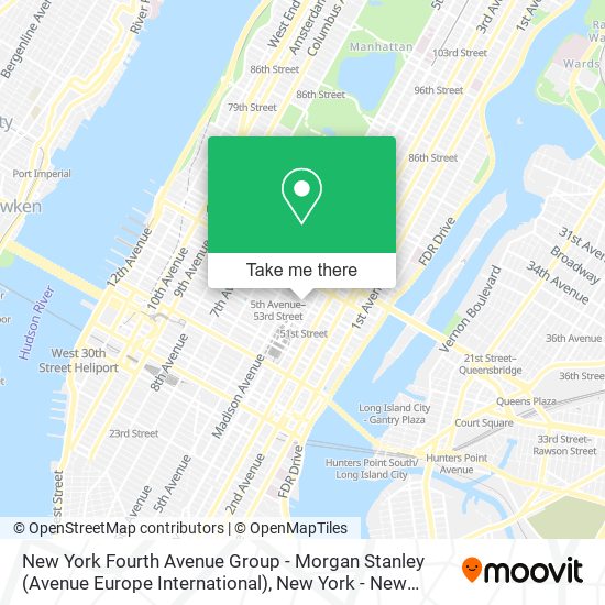 New York Fourth Avenue Group - Morgan Stanley (Avenue Europe International) map