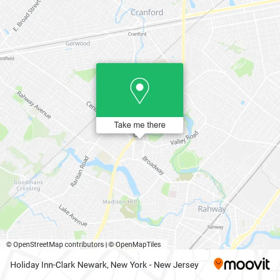Holiday Inn-Clark Newark map
