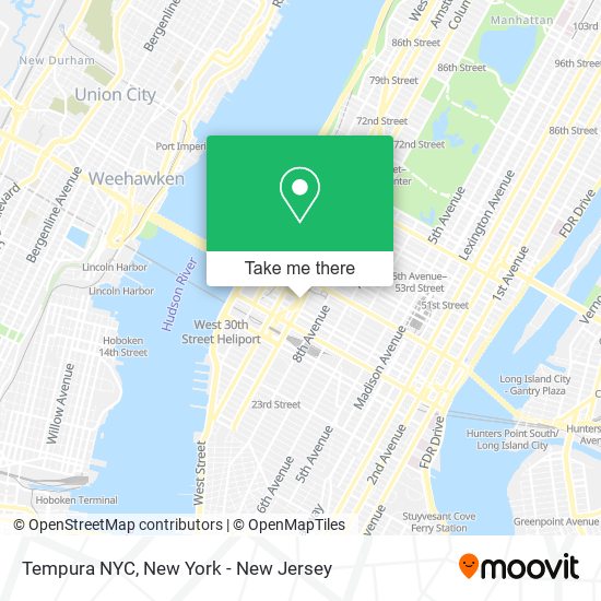 Tempura NYC map