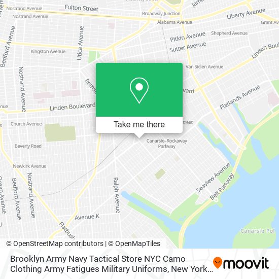 Mapa de Brooklyn Army Navy Tactical Store NYC Camo Clothing Army Fatigues Military Uniforms