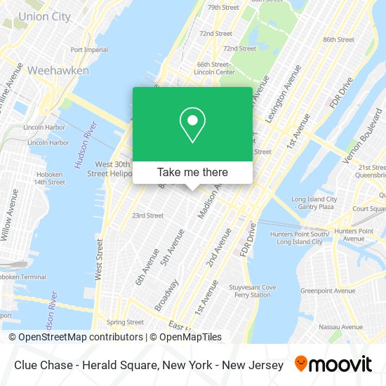 Clue Chase - Herald Square map