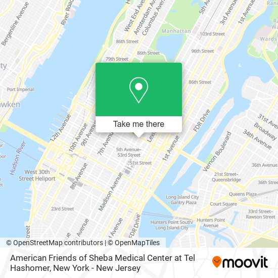 American Friends of Sheba Medical Center at Tel Hashomer map