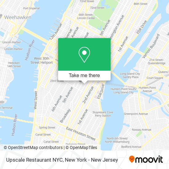 Mapa de Upscale Restaurant NYC