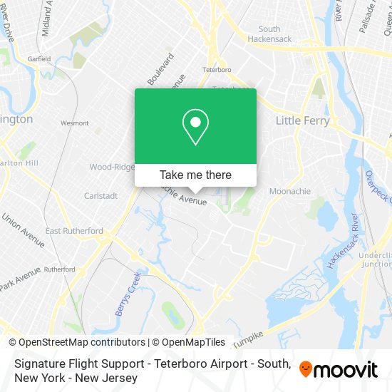 Signature Flight Support - Teterboro Airport - South map