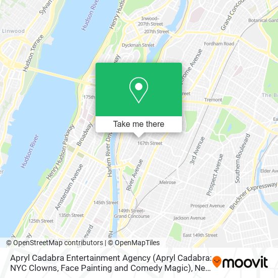 Apryl Cadabra Entertainment Agency (Apryl Cadabra: NYC Clowns, Face Painting and Comedy Magic) map