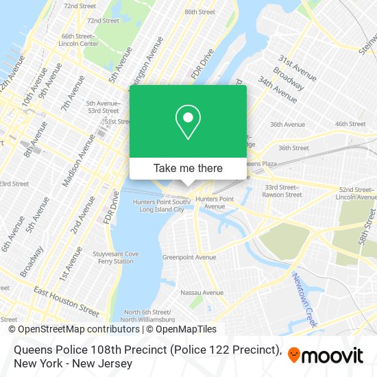 Queens Police 108th Precinct (Police 122 Precinct) map