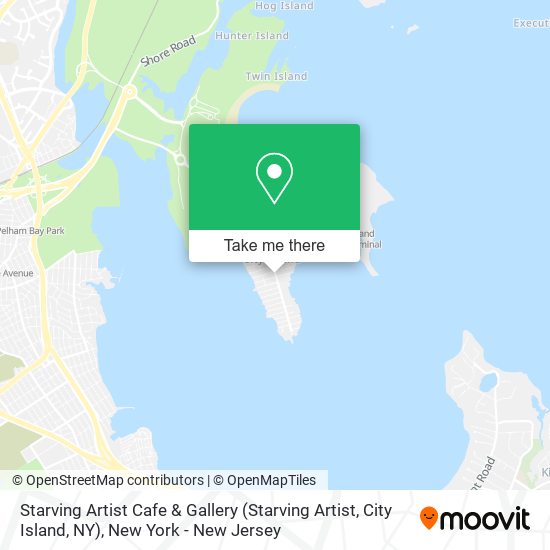 Starving Artist Cafe & Gallery (Starving Artist, City Island, NY) map