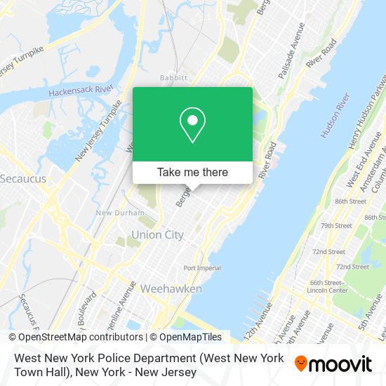 Mapa de West New York Police Department (West New York Town Hall)