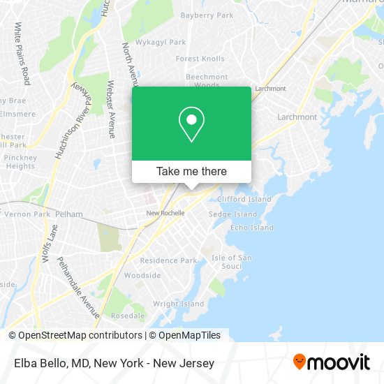 Elba Bello, MD map