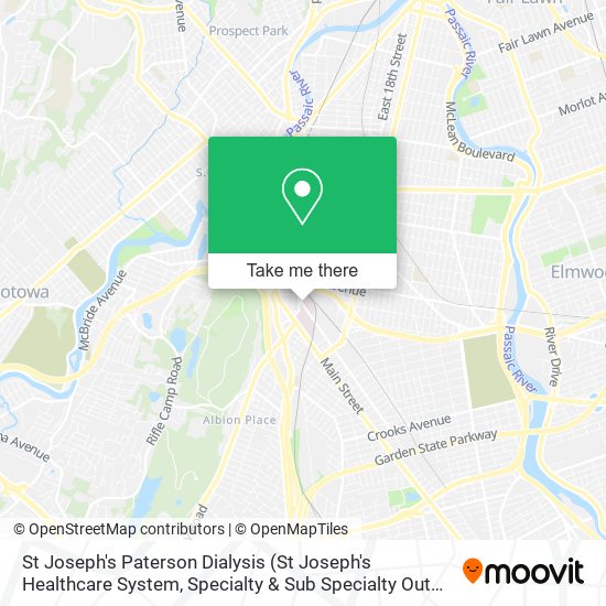 St Joseph's Paterson Dialysis map