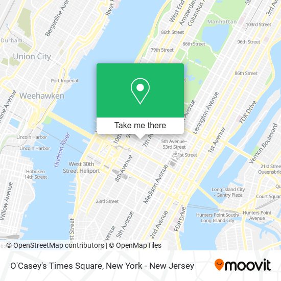 Mapa de O'Casey's Times Square