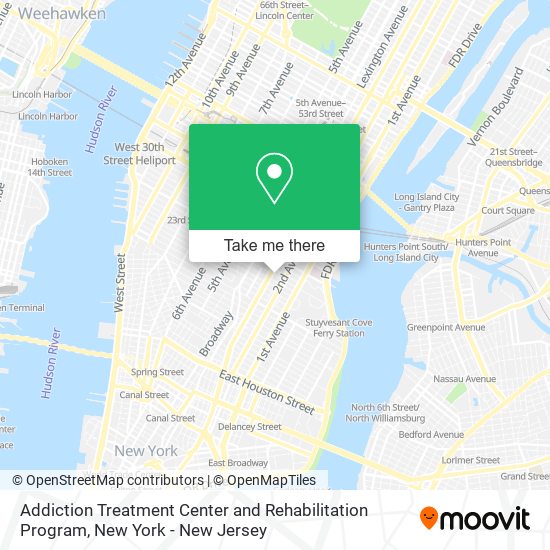 Addiction Treatment Center and Rehabilitation Program map
