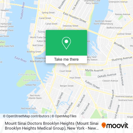 Mount Sinai Doctors Brooklyn Heights (Mount Sinai Brooklyn Heights Medical Group) map