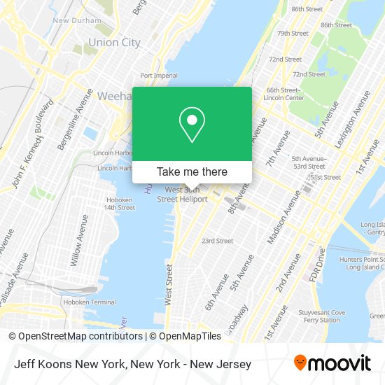 Jeff Koons New York map