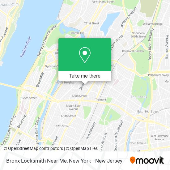 Mapa de Bronx Locksmith Near Me