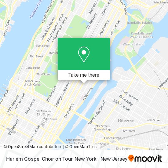 Harlem Gospel Choir on Tour map