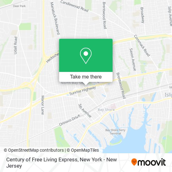 Century of Free Living Express map