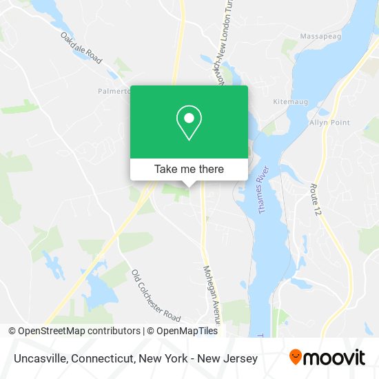 Mapa de Uncasville, Connecticut