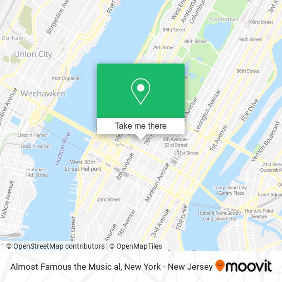 Almost Famous the Music al map