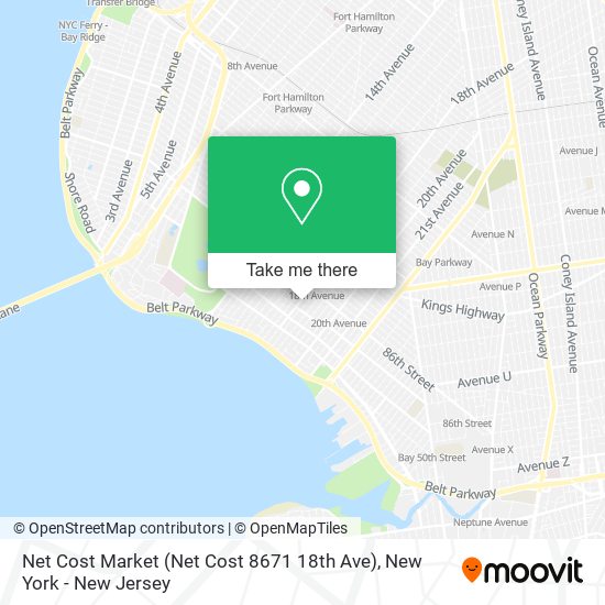 Mapa de Net Cost Market (Net Cost 8671 18th Ave)