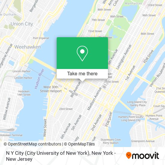 N Y City (City University of New York) map