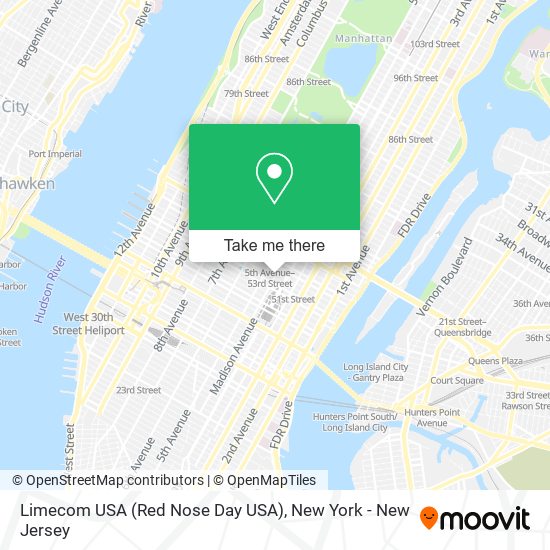 Mapa de Limecom USA (Red Nose Day USA)