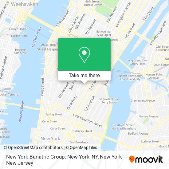 Mapa de New York Bariatric Group: New York, NY