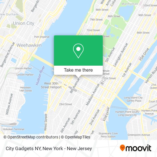 Mapa de City Gadgets NY