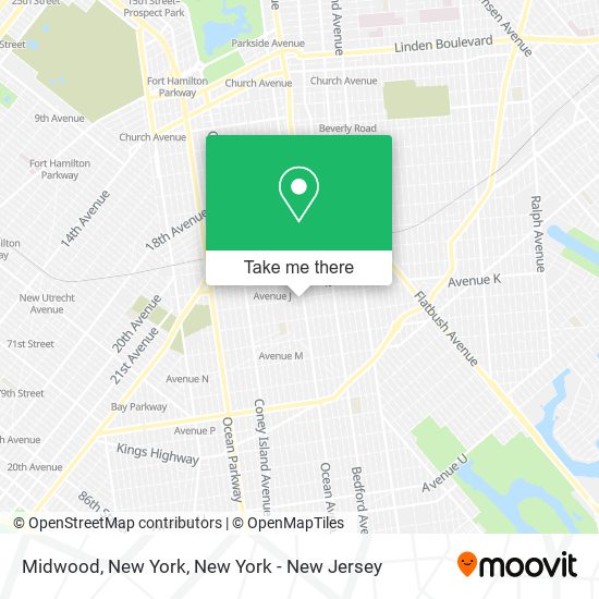 Mapa de Midwood, New York