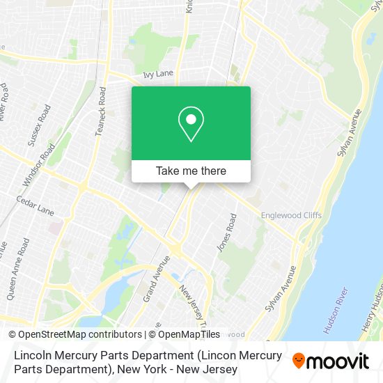 Mapa de Lincoln Mercury Parts Department