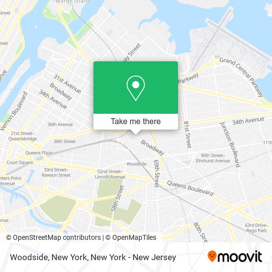 Mapa de Woodside, New York