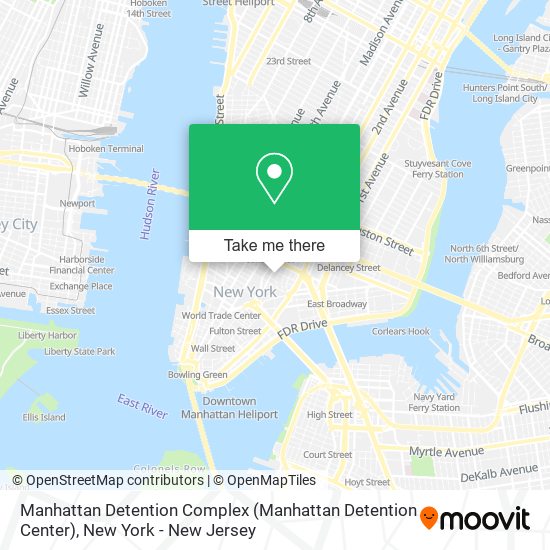 Mapa de Manhattan Detention Complex (Manhattan Detention Center)