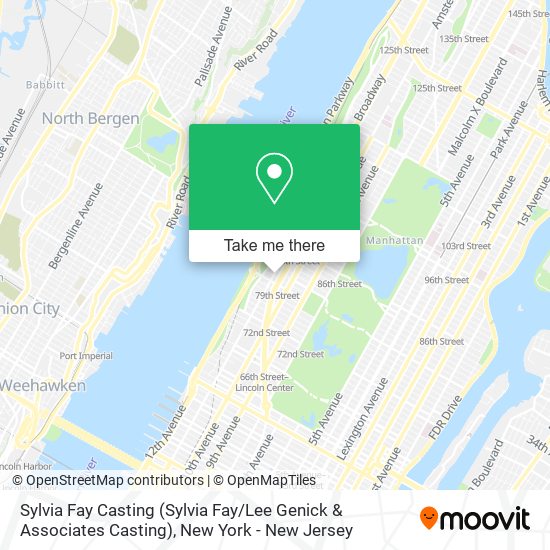 Mapa de Sylvia Fay Casting (Sylvia Fay / Lee Genick & Associates Casting)