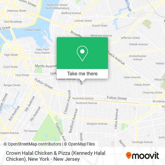 Mapa de Crown Halal Chicken & Pizza (Kennedy Halal Chicken)