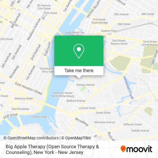 Big Apple Therapy (Open Source Therapy & Counseling) map