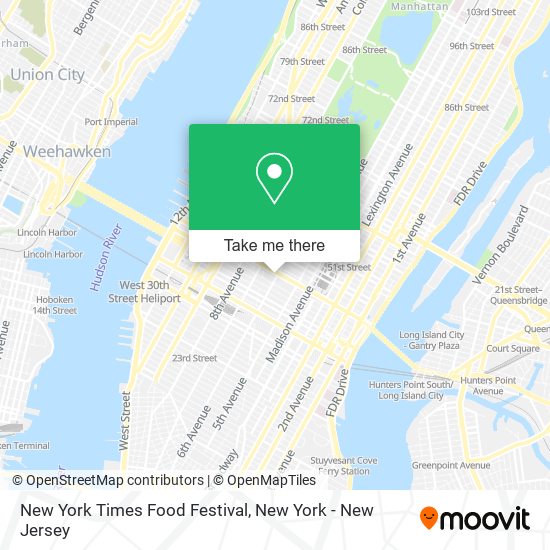 New York Times Food Festival map