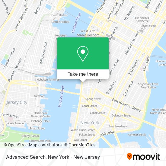 Advanced Search map